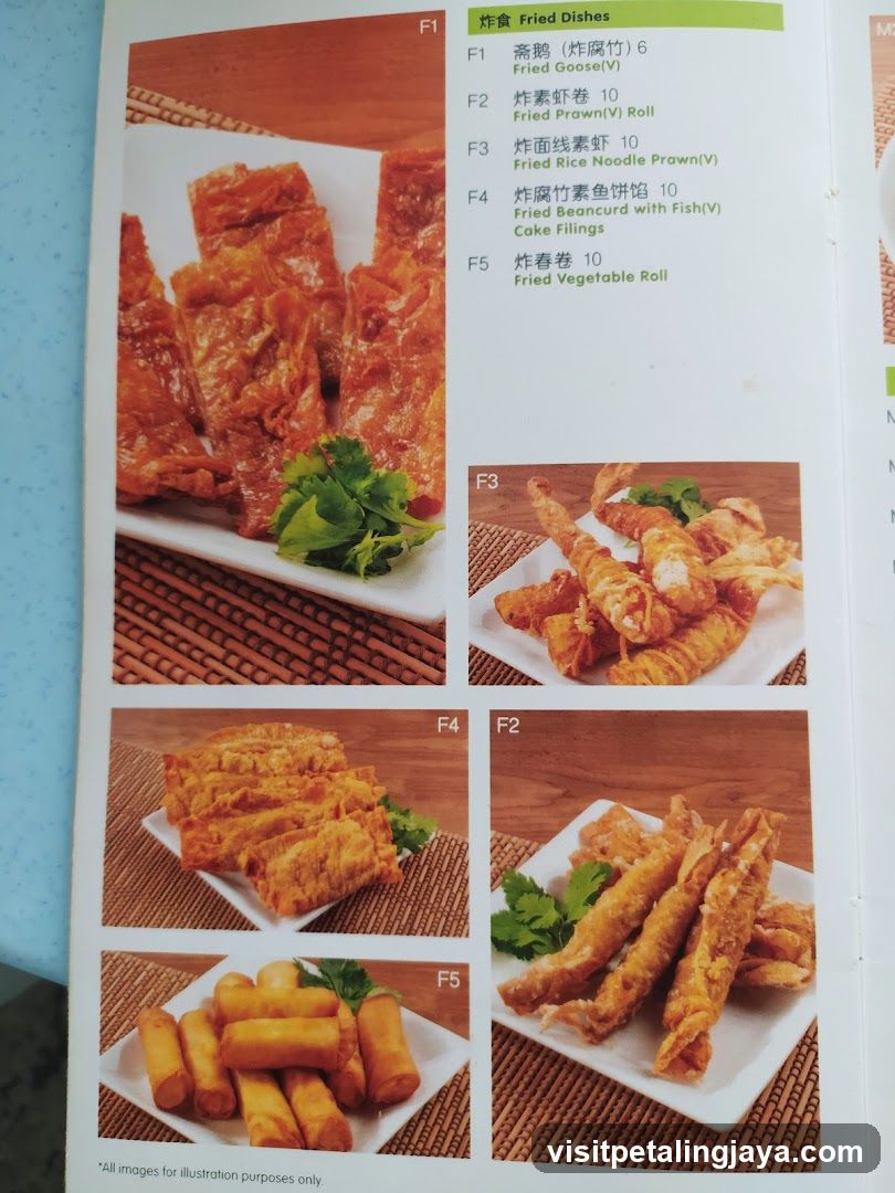 Fried Dishes Menu Page
