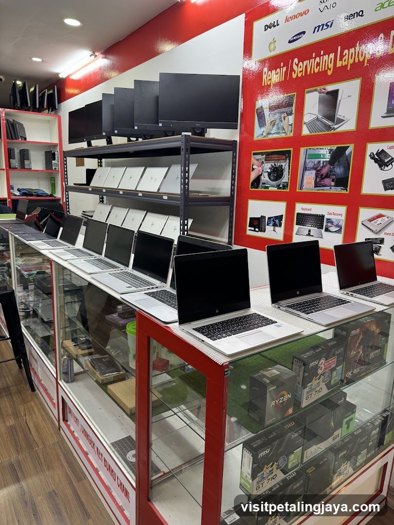 Laptop Repair and Sales Store Interior