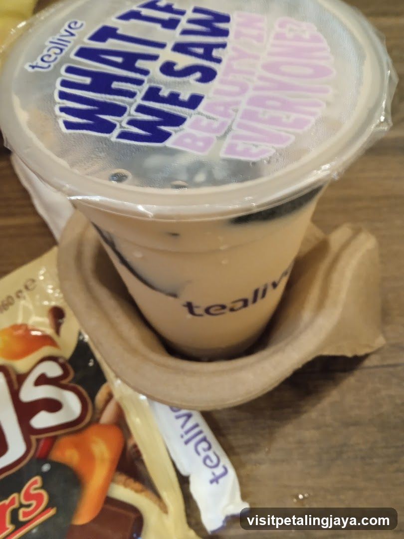 Tealive Cup and Snack Wrapper