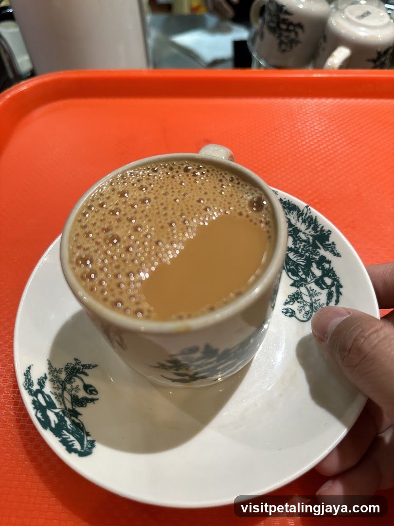 Cup of Coffee on Orange Tray
