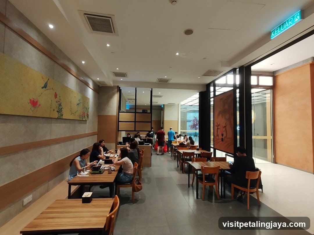 Interior of a modern café or restaurant