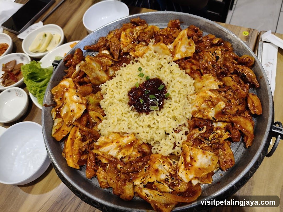 Korean-style hot pot meal