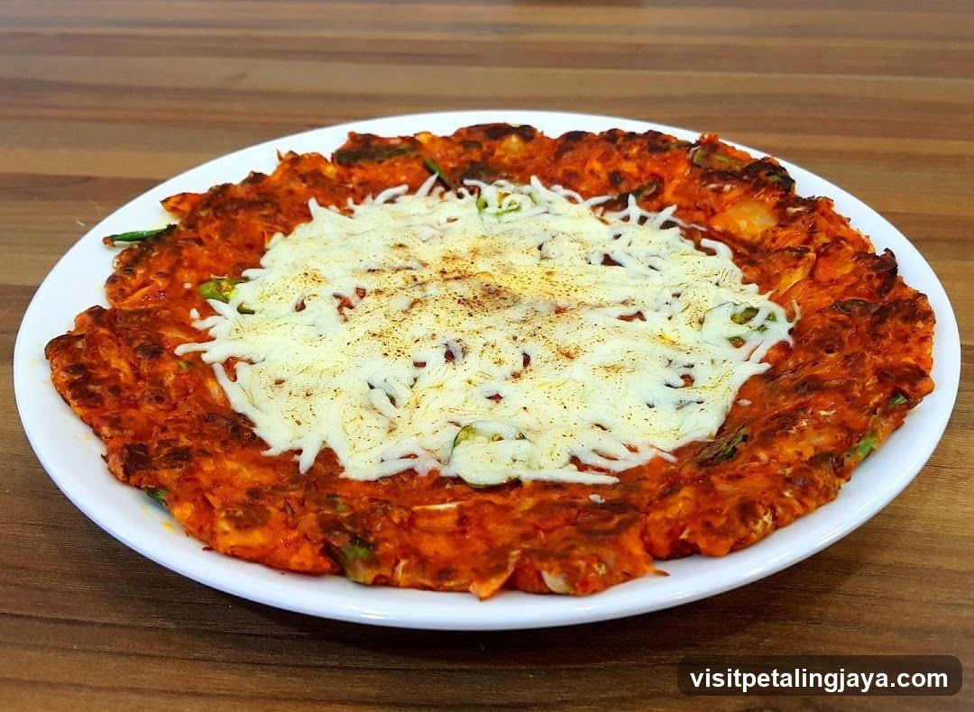 Cheese Topped Korean Pancake