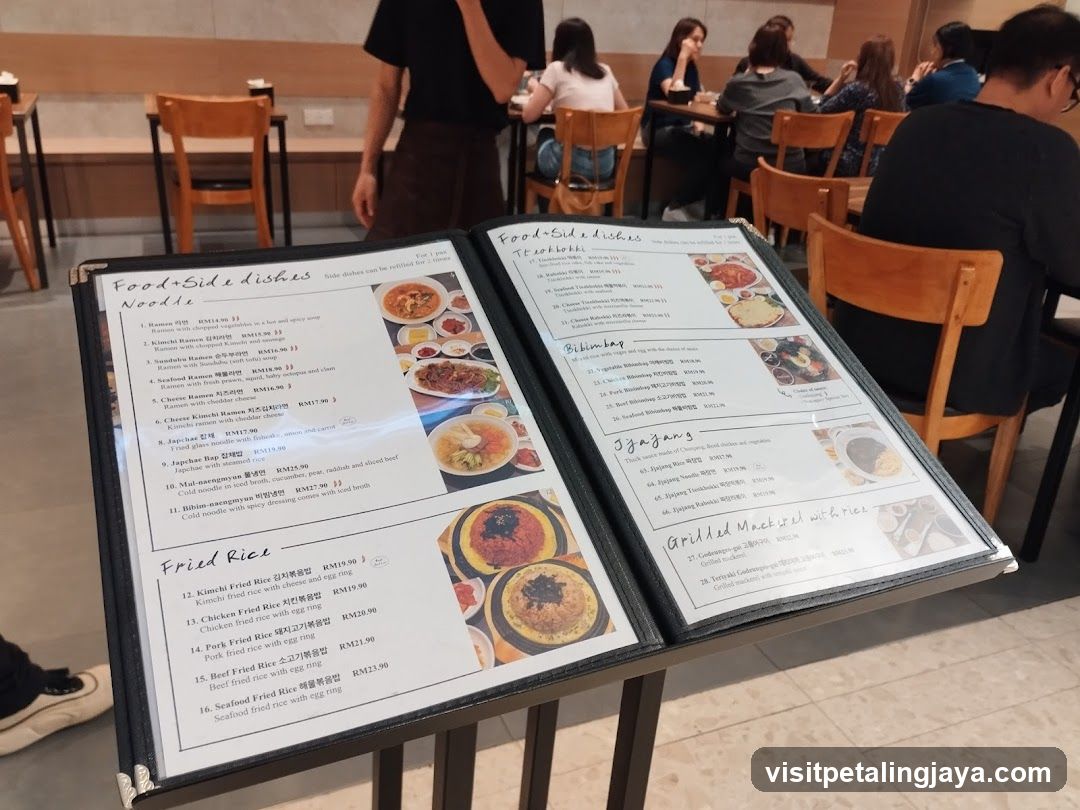Food + Side dishes Menu