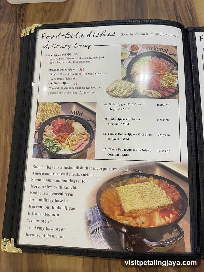 Military Soup Menu
