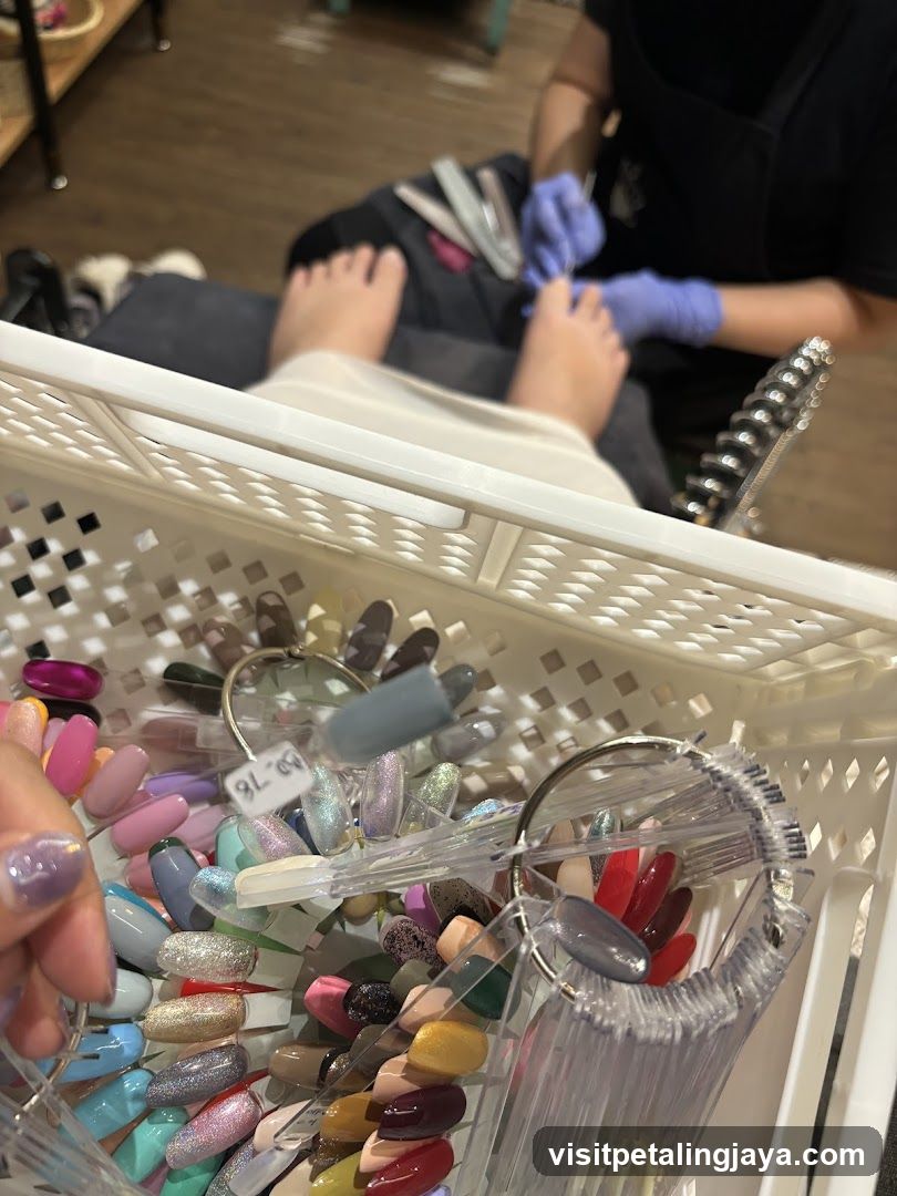 Nail Art Display and Pedicure Session