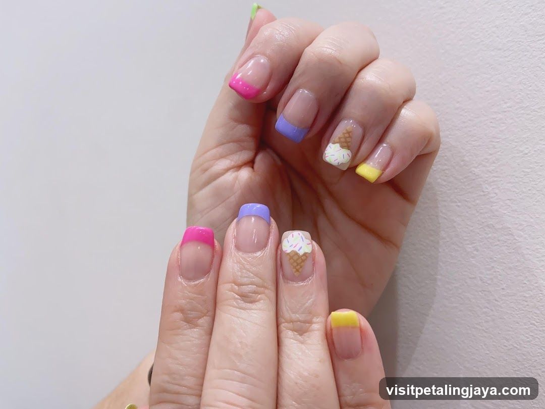Ice Cream Cone Nail Art