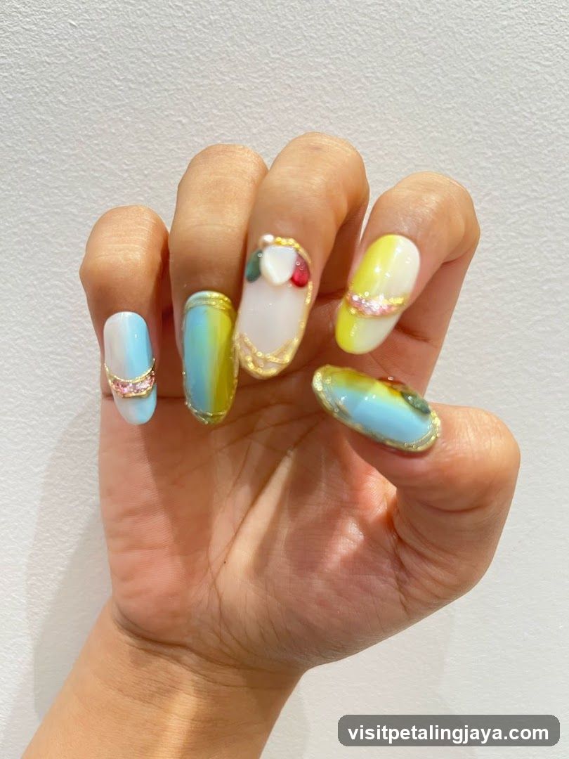Colorful Nail Art Display