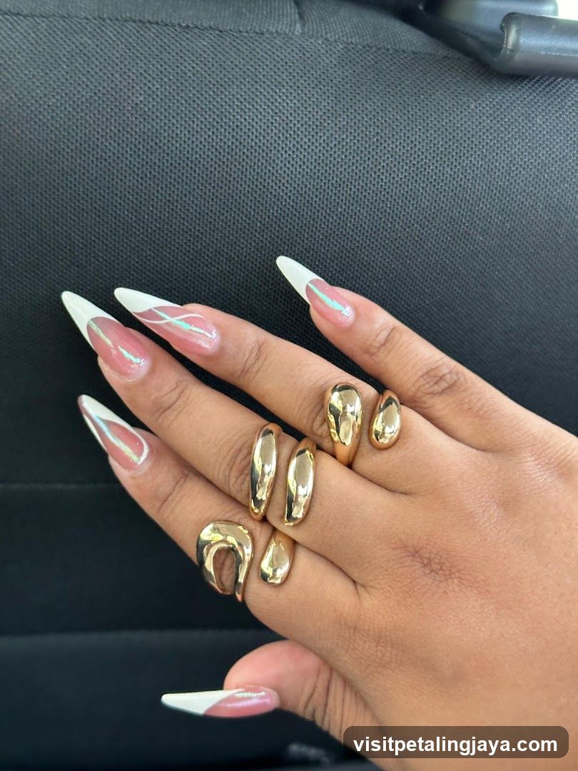 Gold Rings and French Manicure