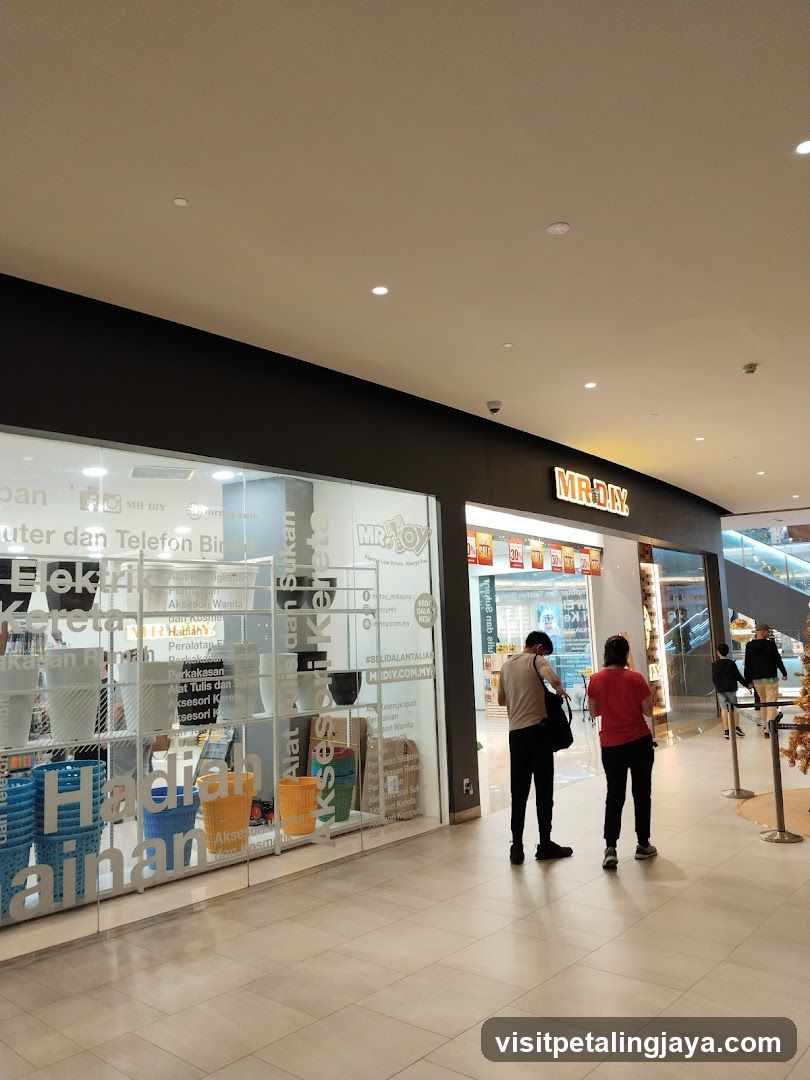 Shopping Mall Interior with Storefronts