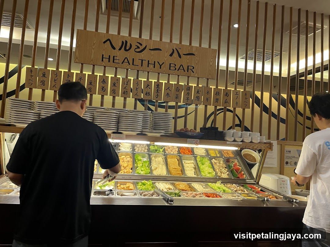 Healthy Bar Food Selection Area