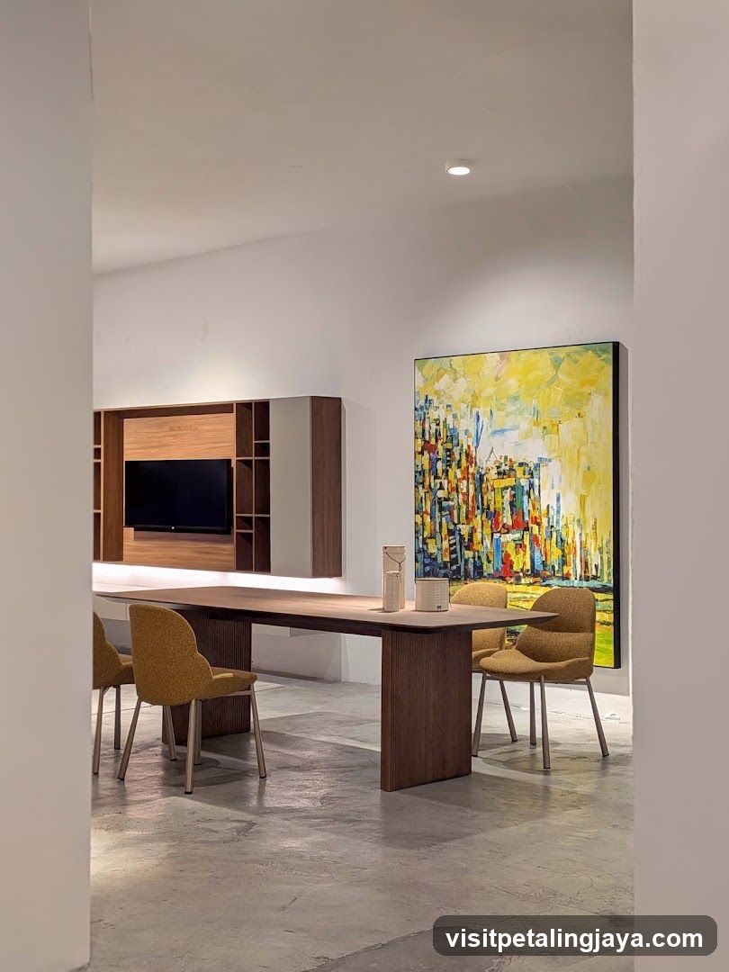 Modern Interior with Artwork and Dining Area