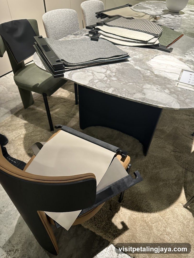 Interior Furniture Display with Fabric Samples