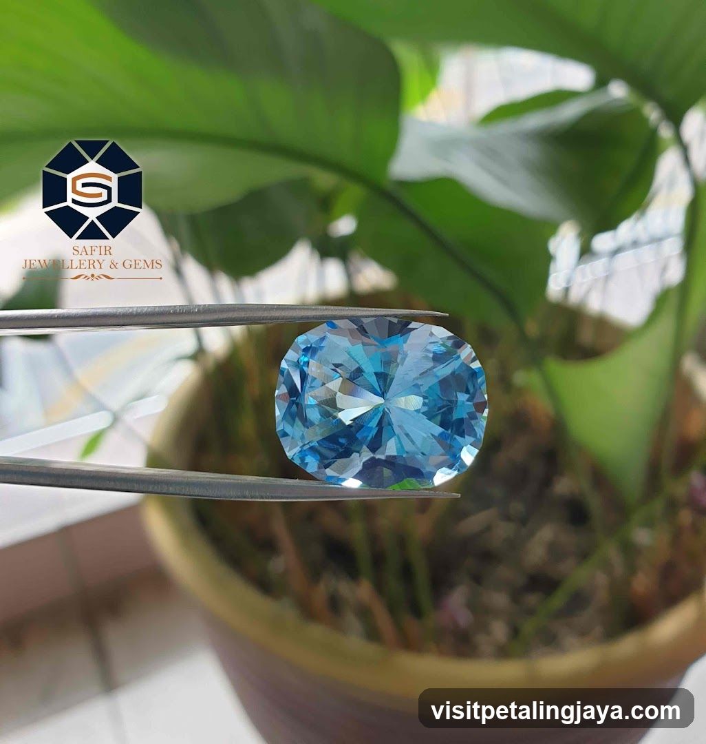 Blue Gemstone Display