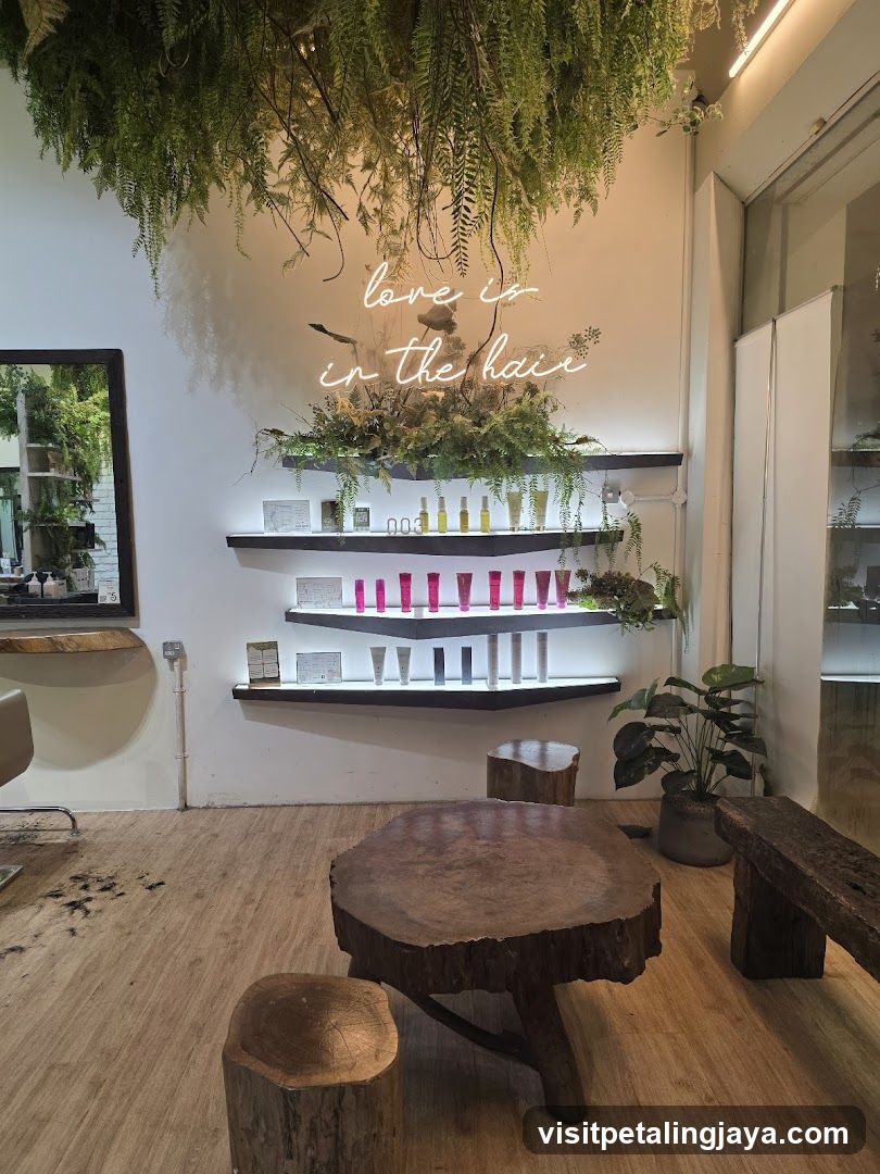Hair Salon Interior with Natural Decor