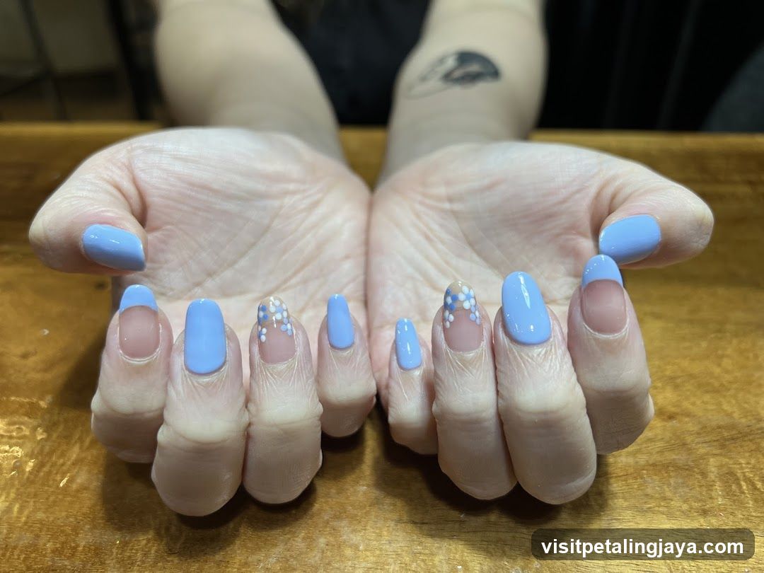 Blue Nail Art Display