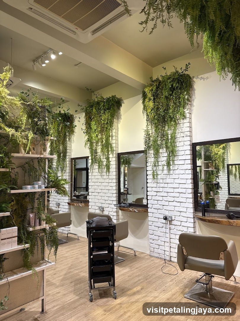 Salon Interior with Greenery