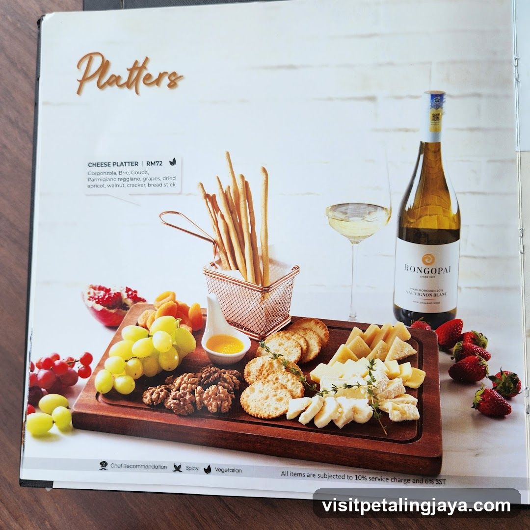 Platters Menu Page