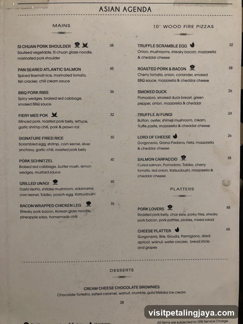 Asian Agenda Menu