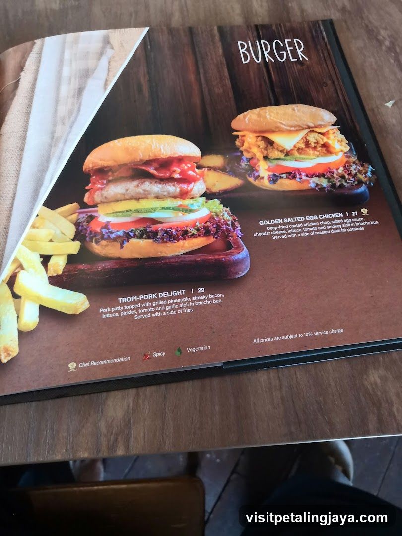 Burger Menu Page
