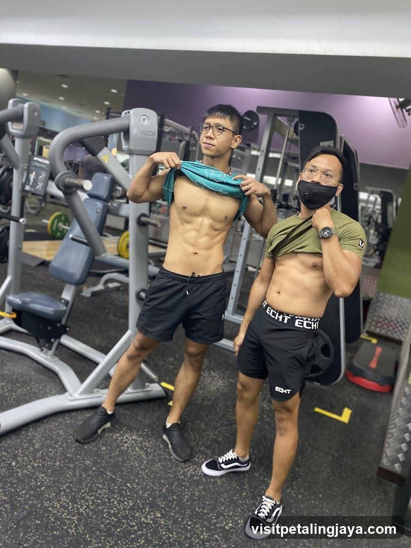 Gym Interior with Two Men