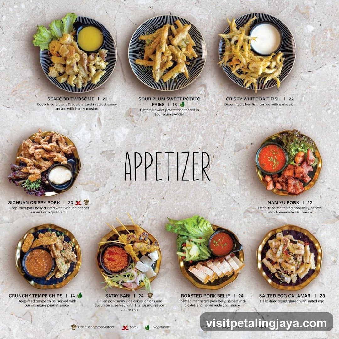 Appetizer Menu Display