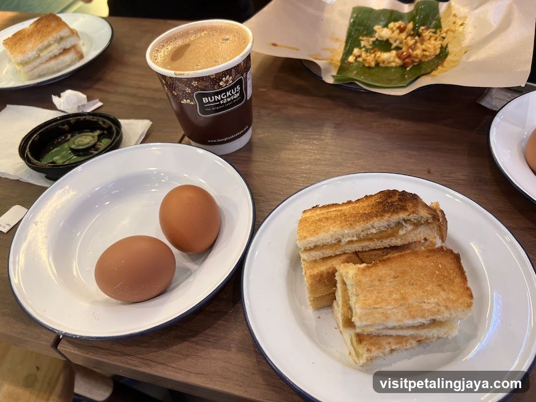 Breakfast Spread with Bun Chai and Toast