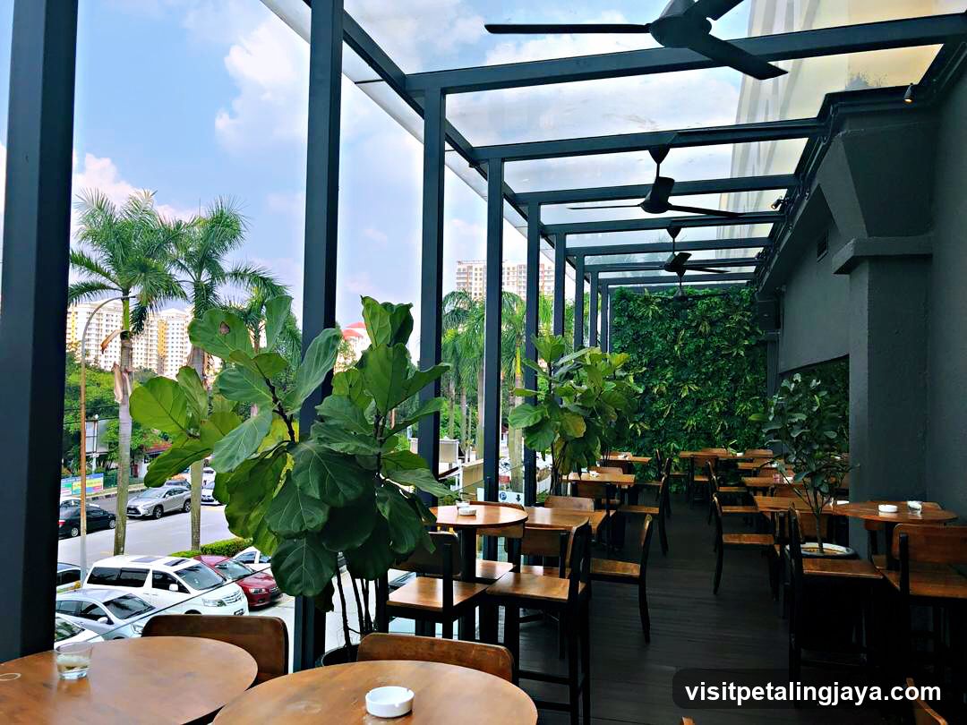 Indoor Cafe with Greenery View