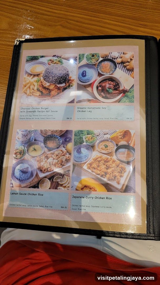 Dreamz Chicken Menu Page