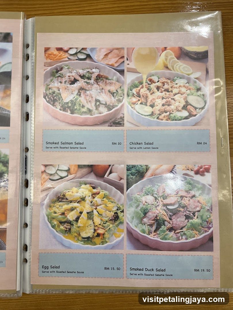 Salad Menu Page