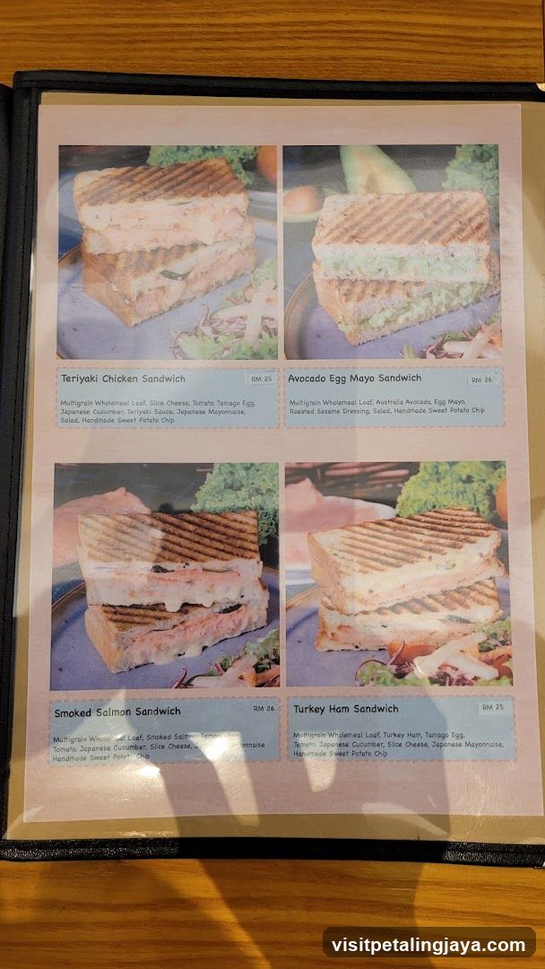 Sandwich Menu Page