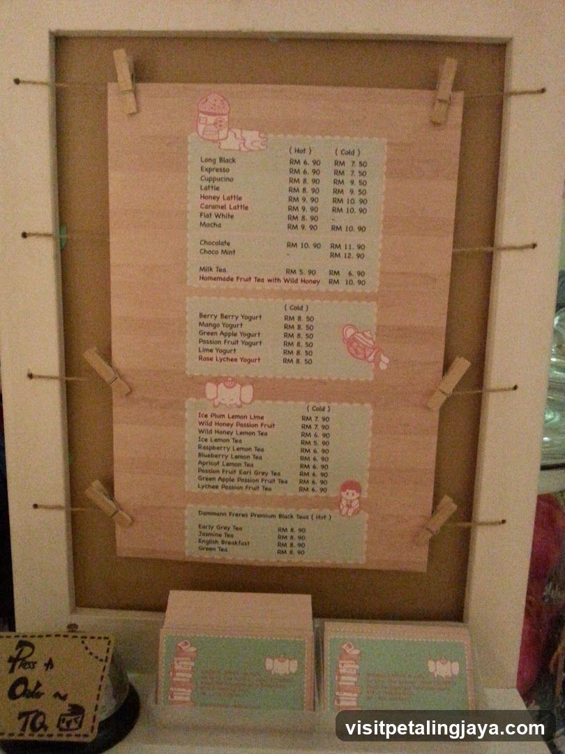 Tea and Yogurt Menu Board