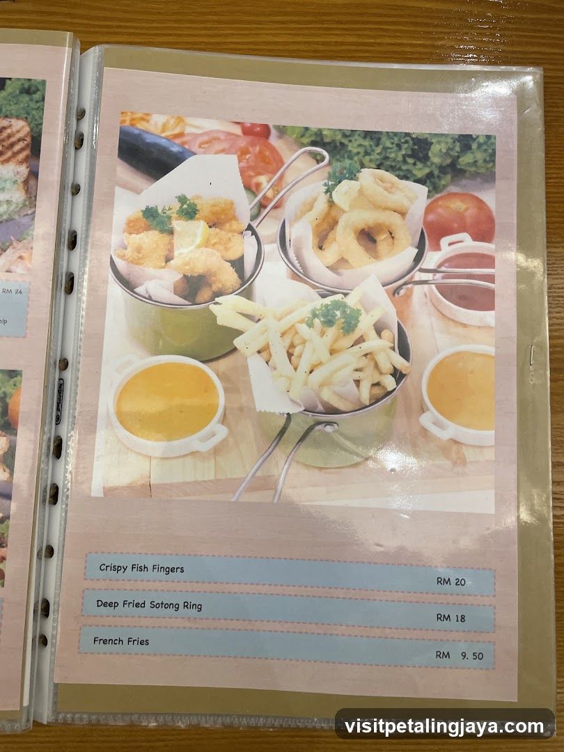 Crispy Fish Fingers Menu Page
