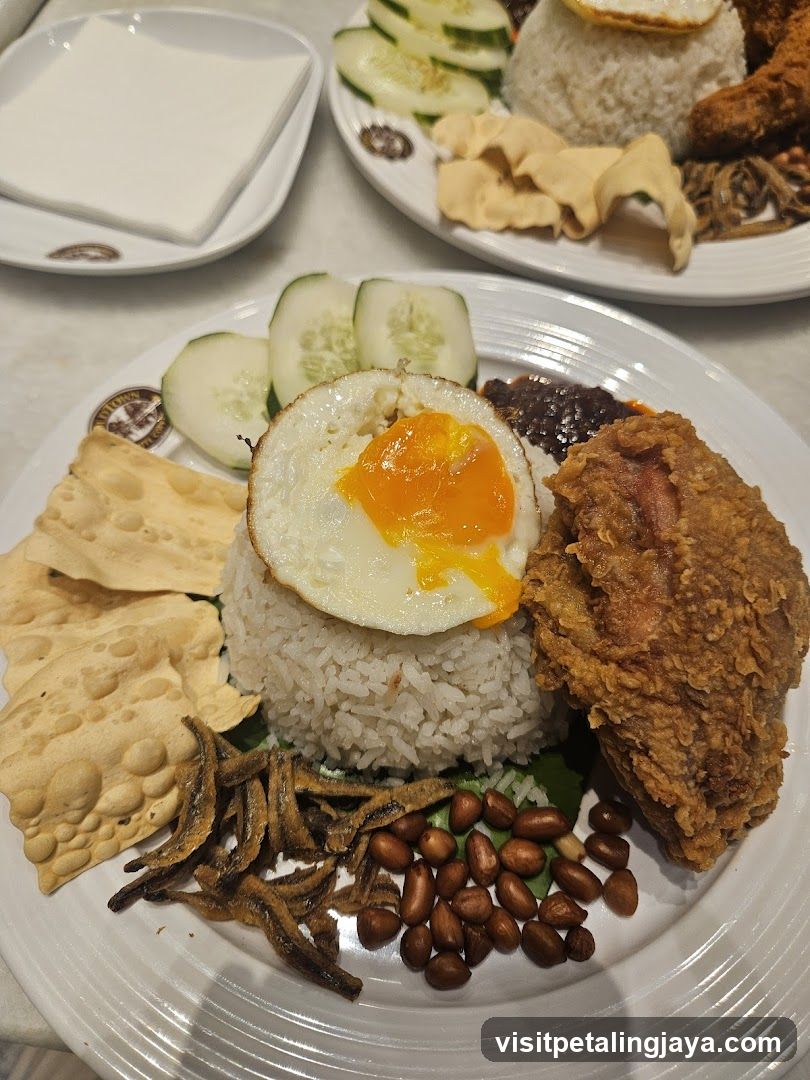 Nasi Lemak with Fried Chicken
