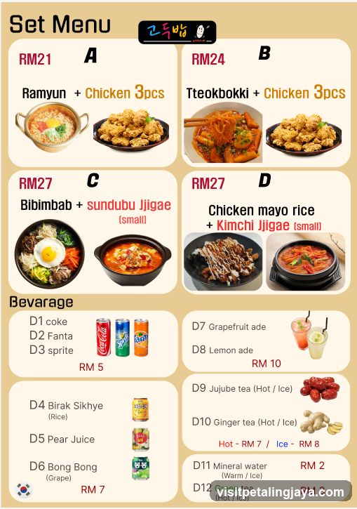 Set Menu - Korean Restaurant