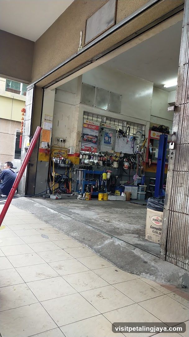 Auto Repair Shop Interior View