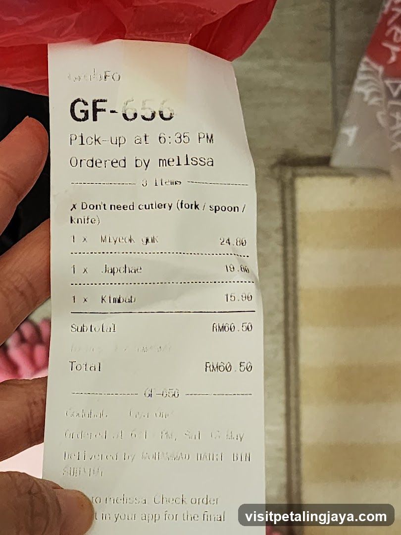 Receipt of GF-656