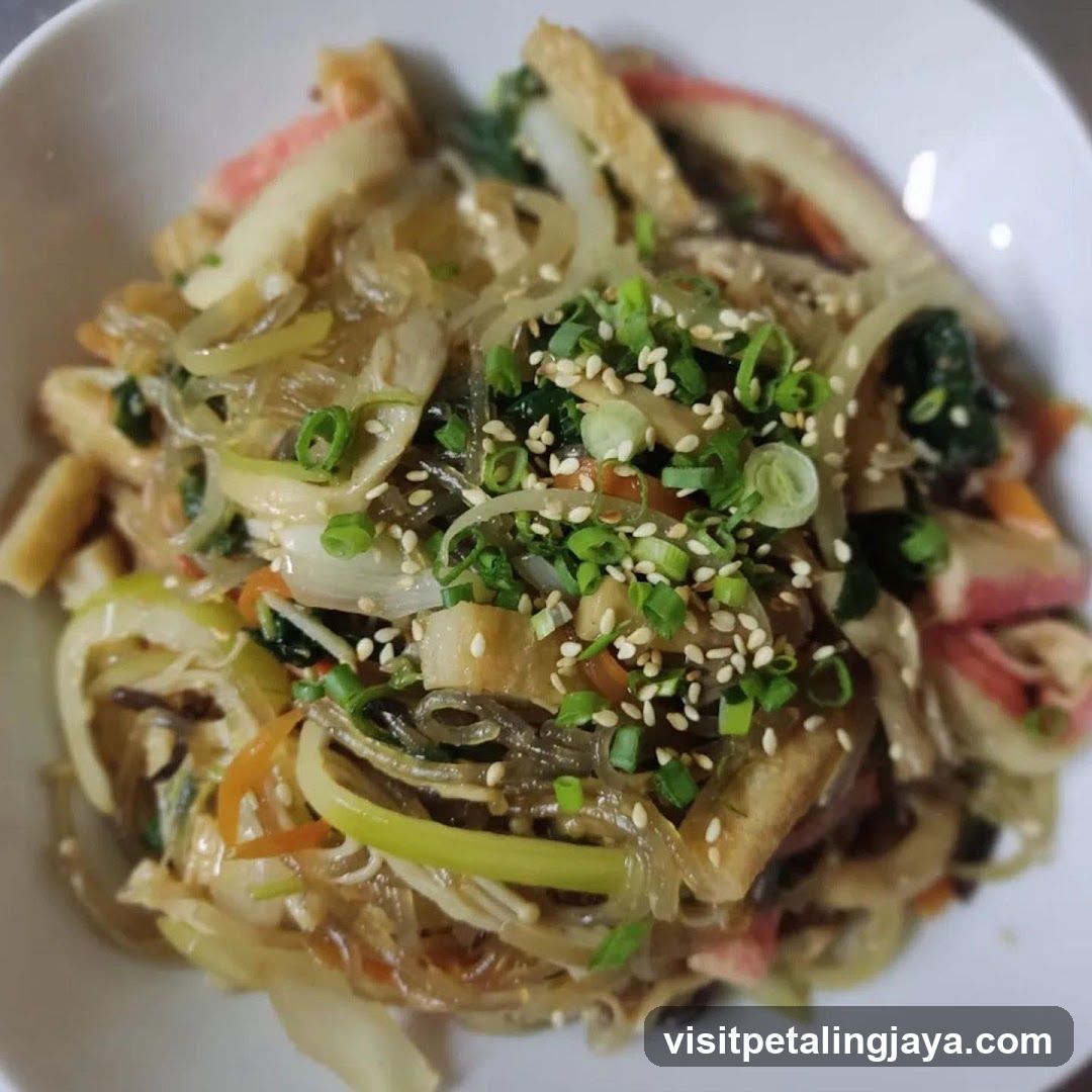 Stir-fried Glass Noodles with Tofu and Vegetables