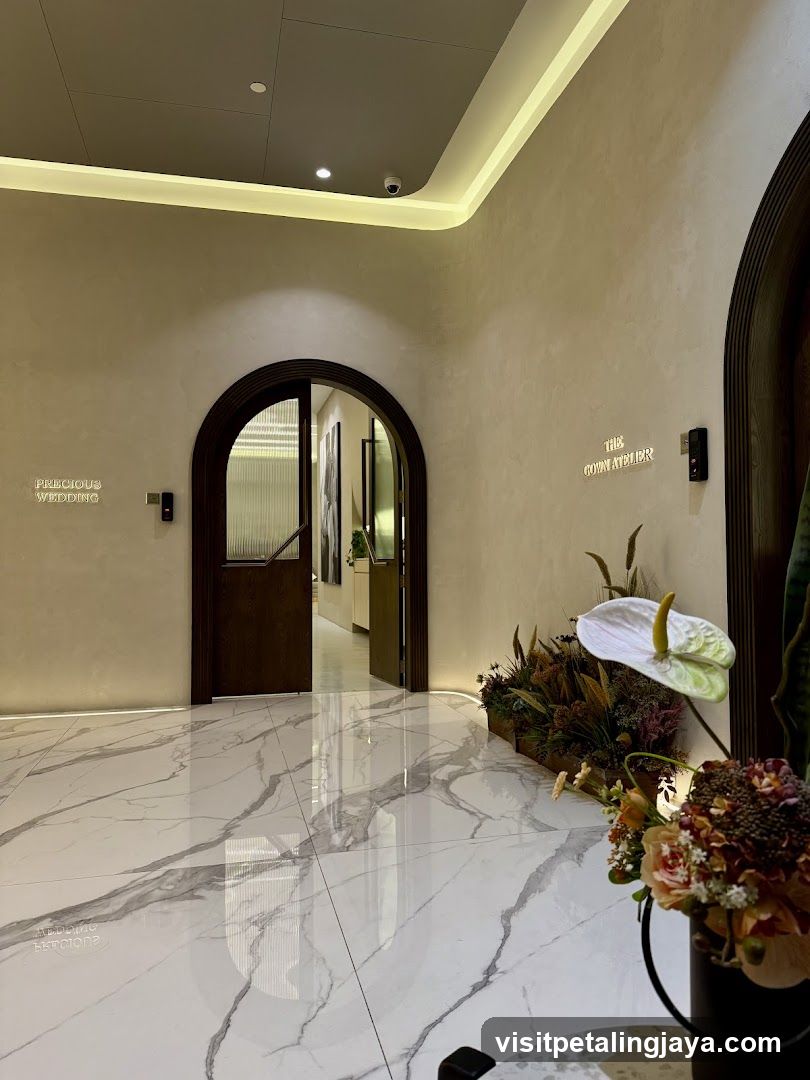 Interior Hallway with Floral Decor