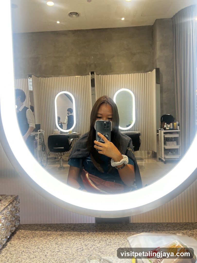 Salon Interior Mirror Selfie