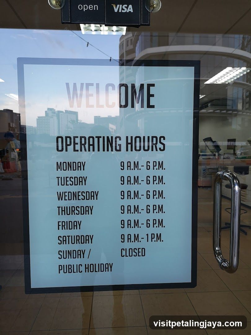 Operating Hours Sign