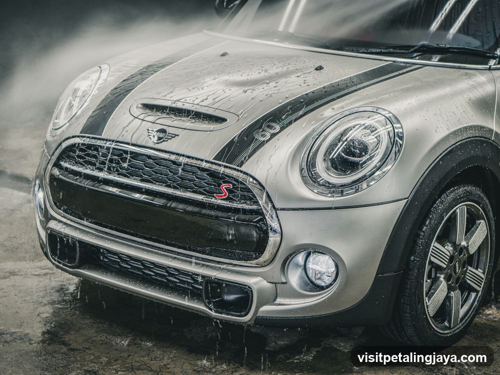 Mini Cooper S being washed