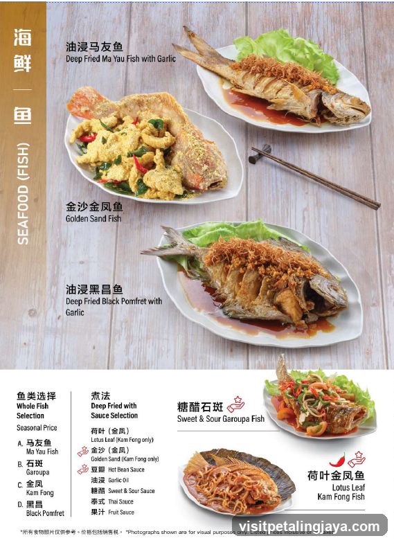Seafood Menu Page