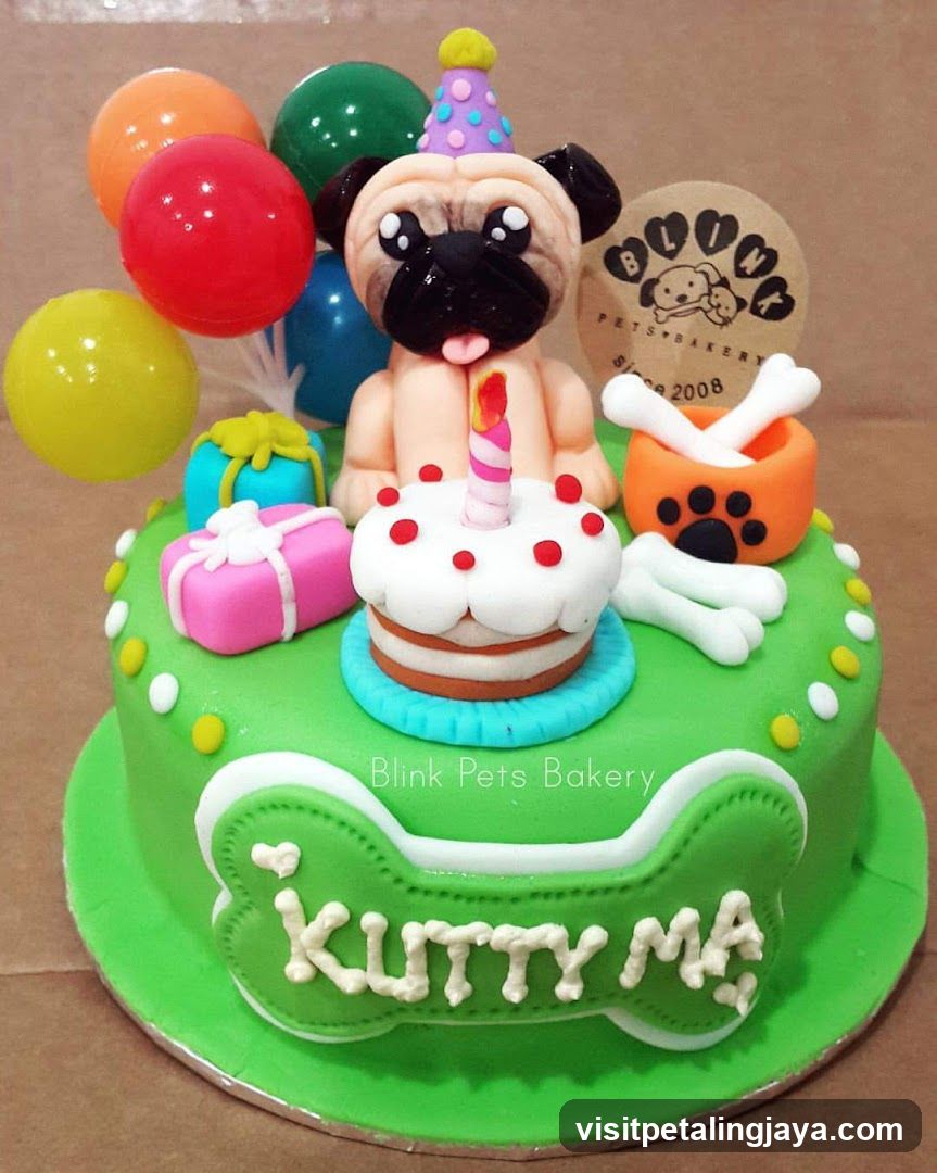 Blink Pets Bakery Pug Birthday Cake