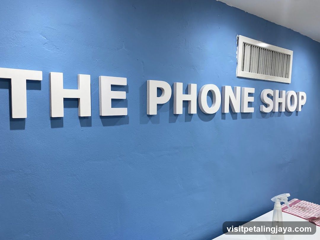 The Phone Shop Interior Wall Signage