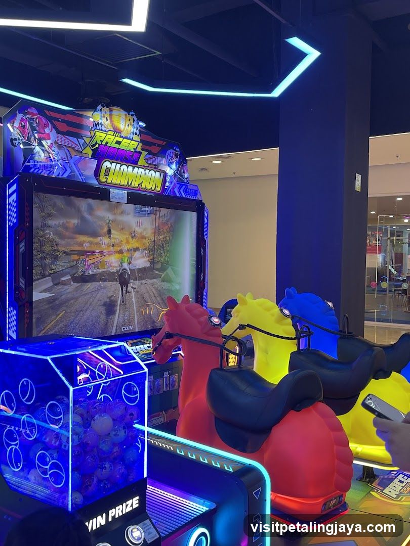 Arcade Game Area with Horse Rides and Prize Machine