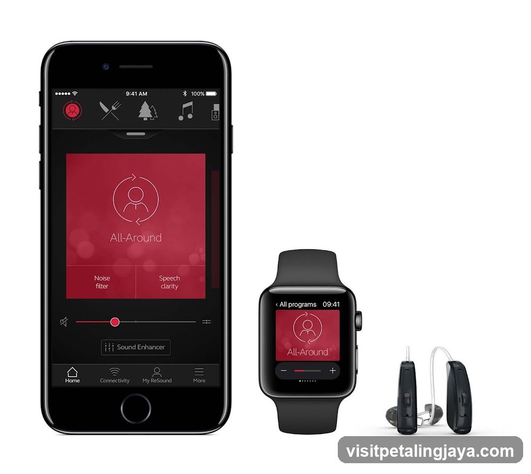 Smart Hearing Device App Interface
