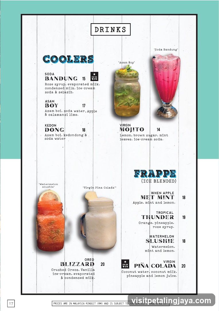Drinks Menu Page