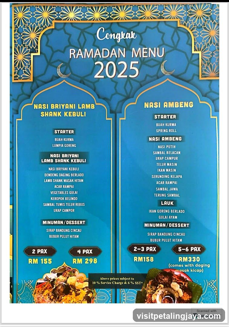 Congkak Ramadan Menu 2025
