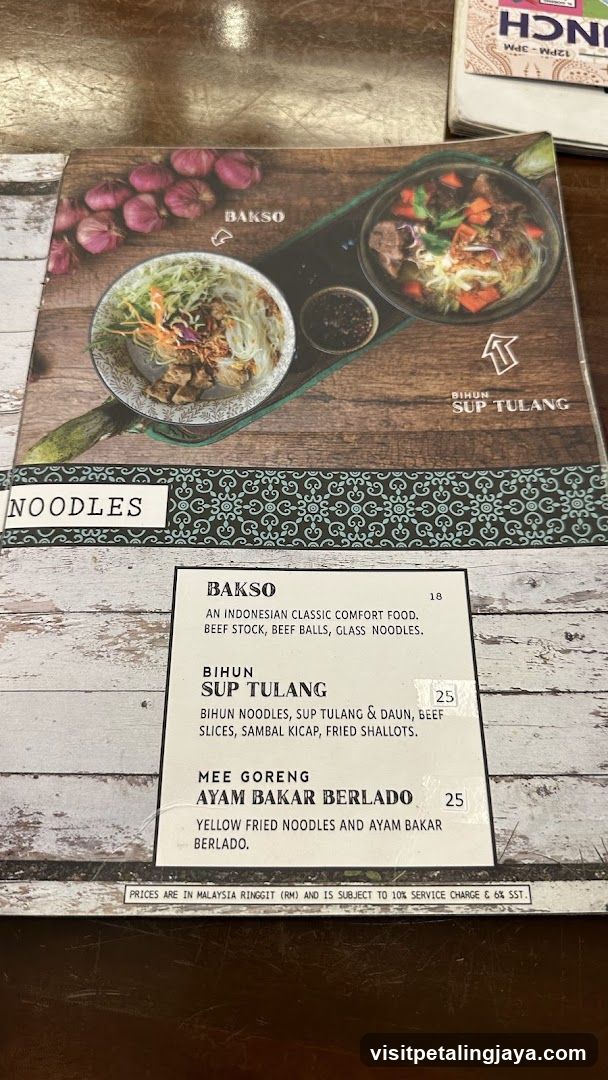 Noodles Menu Page